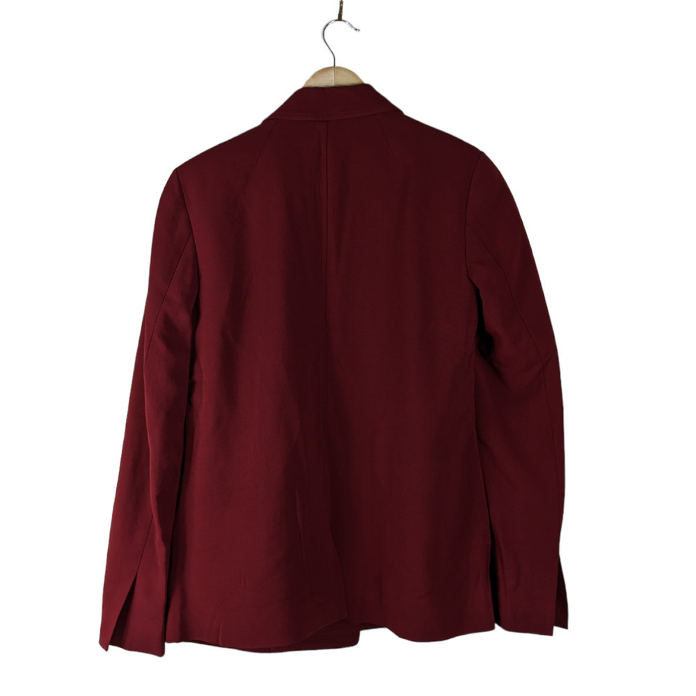 A.L.C. ALC Womens Blazer 6 Red Wool Button Up Front Pockets Unlined Jacket - Picture 5 of 9